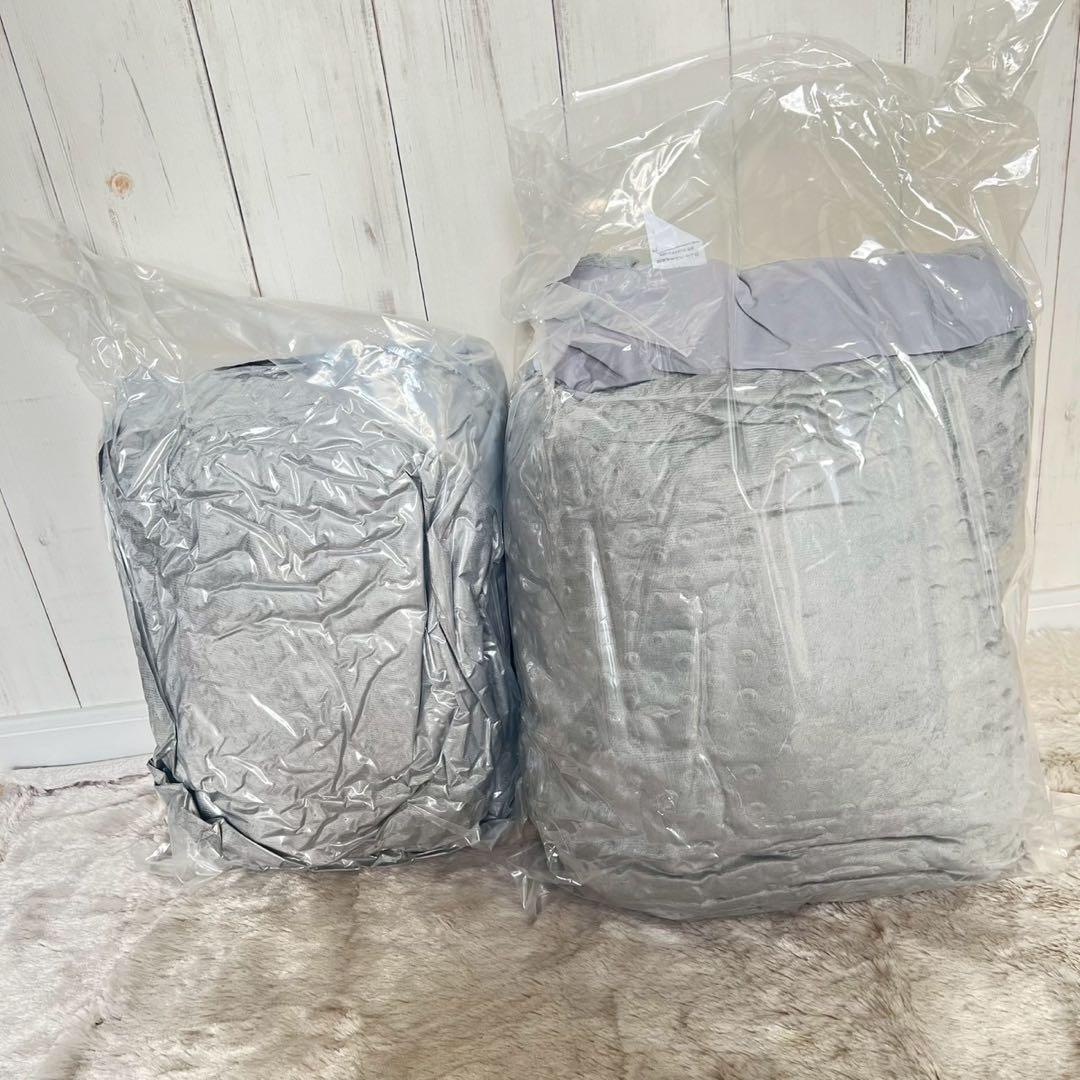 2セット グレー 掛け布団 シングル 冬用 人工羽毛布団 超軽量 暖かい 洗える