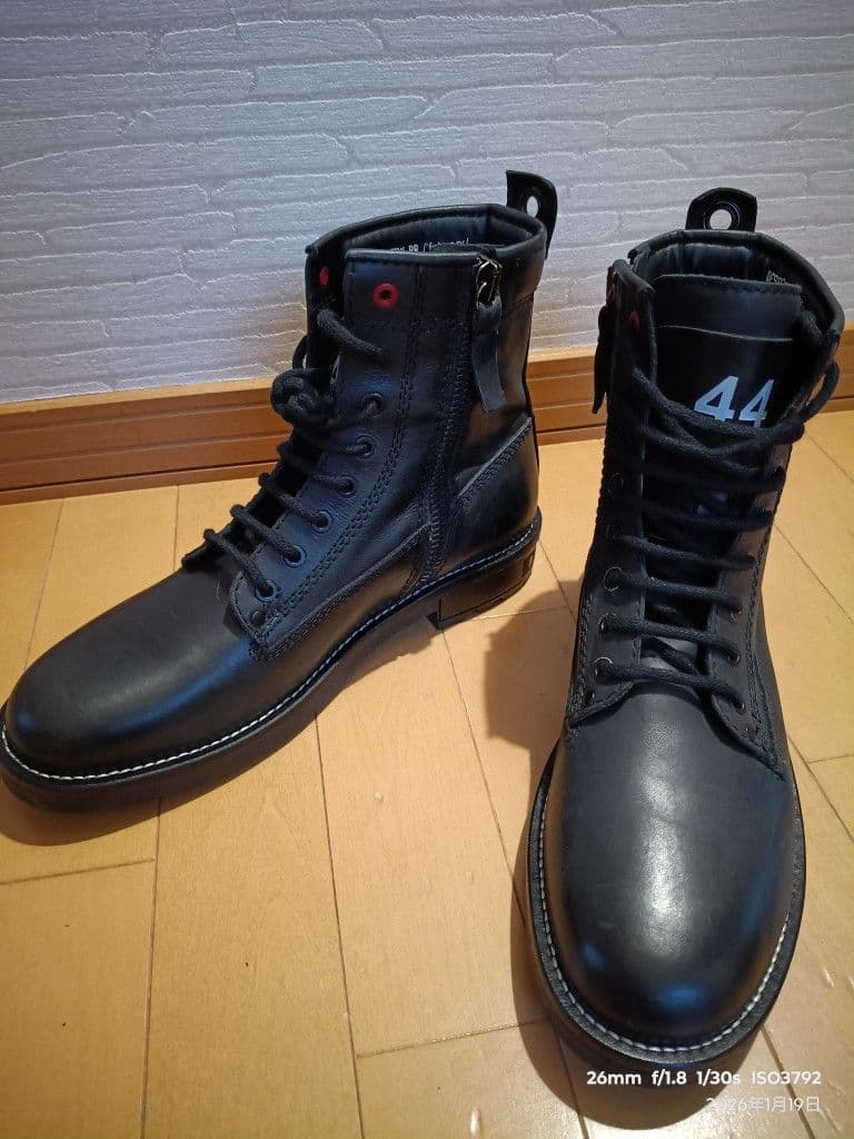 k*k様 DIESEL レースアップブーツ 44 ブラック