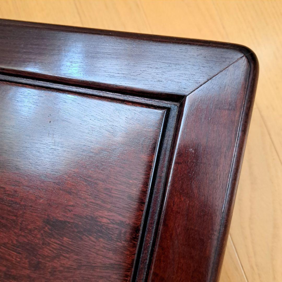 花台　木製　透かし彫り　唐草　飾り台　敷台　香炉台　盆栽台