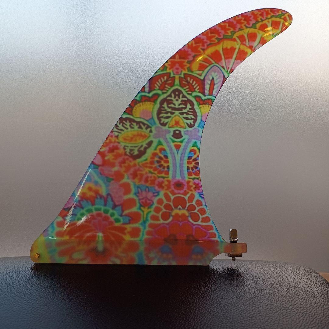 アートグラス　10インチ センターフィン　ロングボード　シングルフィン