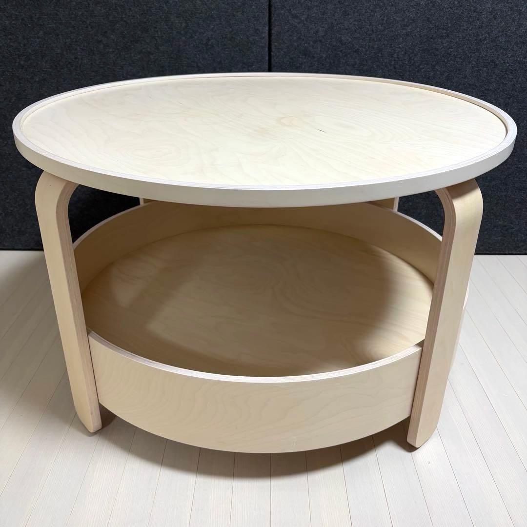 IKEA BORGEBY ボルゲビー　コーヒーテーブル　バーチ材　丸テーブル