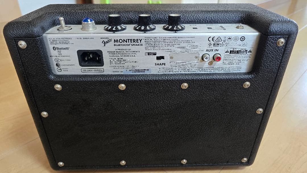 良品 Fender MONTEREY BLUETOOTH スピーカー Black
