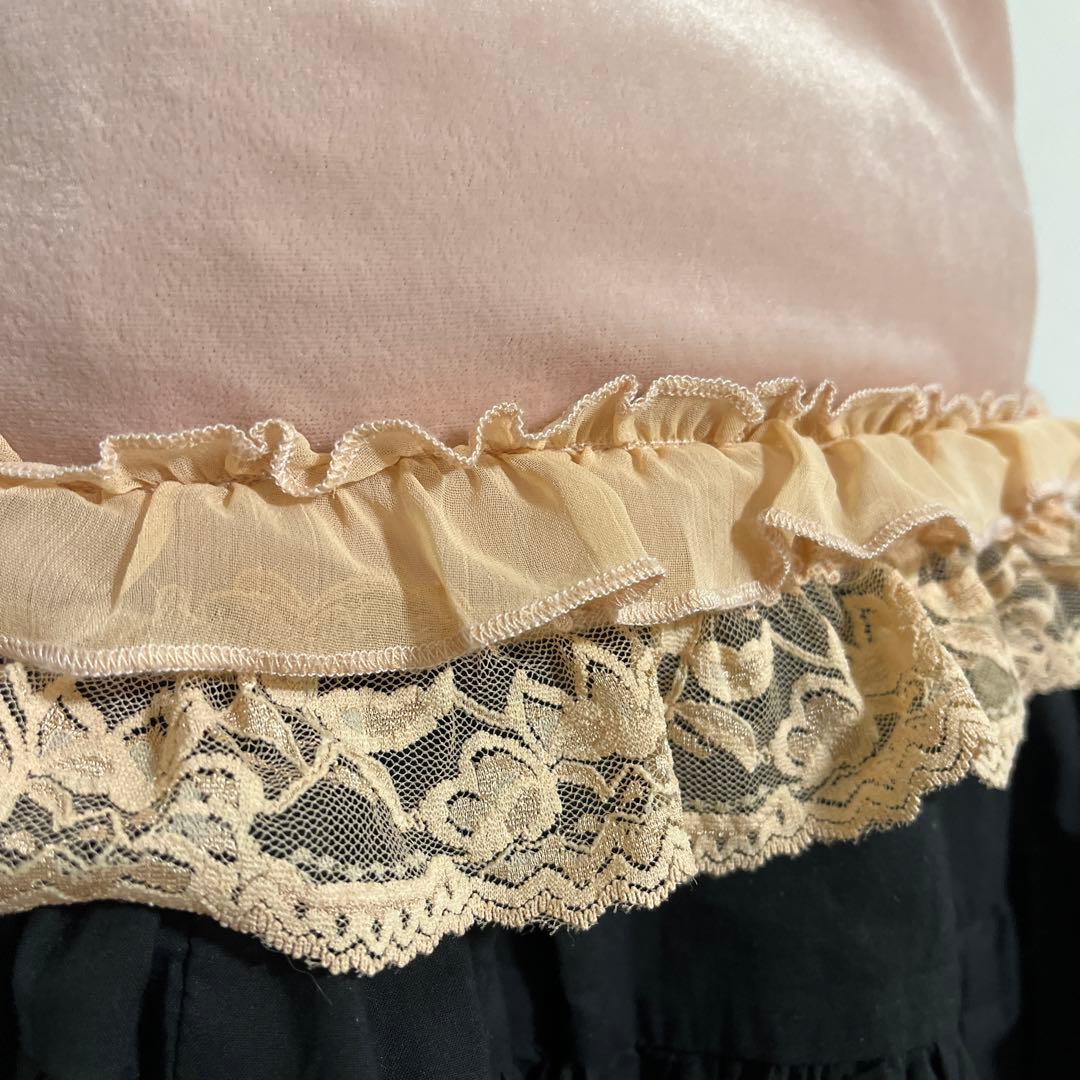 フェアリーグランジ itimi tops キャミソール ベロア レース 森ガール