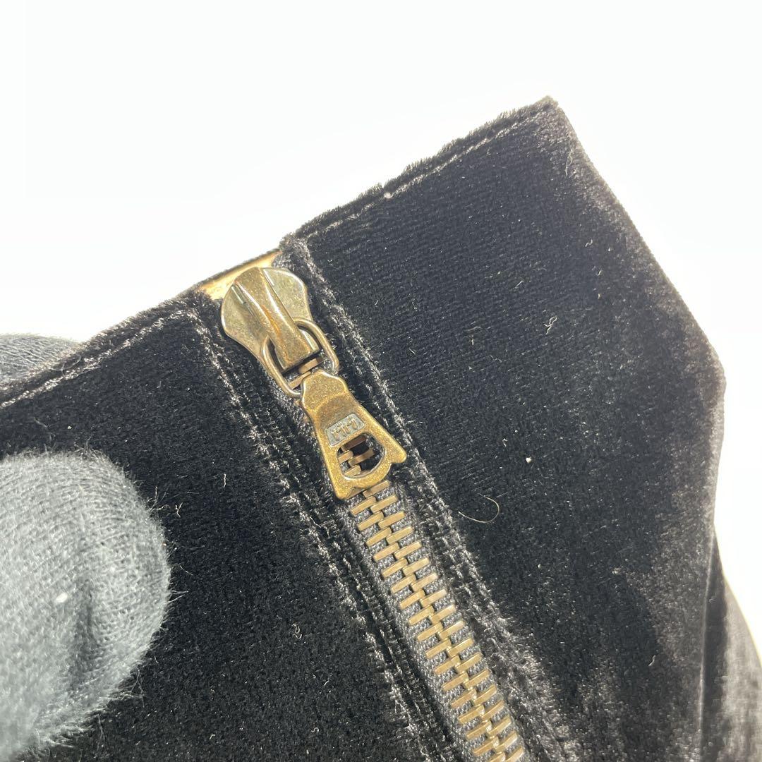 ドリスヴァンノッテン ブーツ ベロア　サークルヒール　パイソン柄　25cm 黒