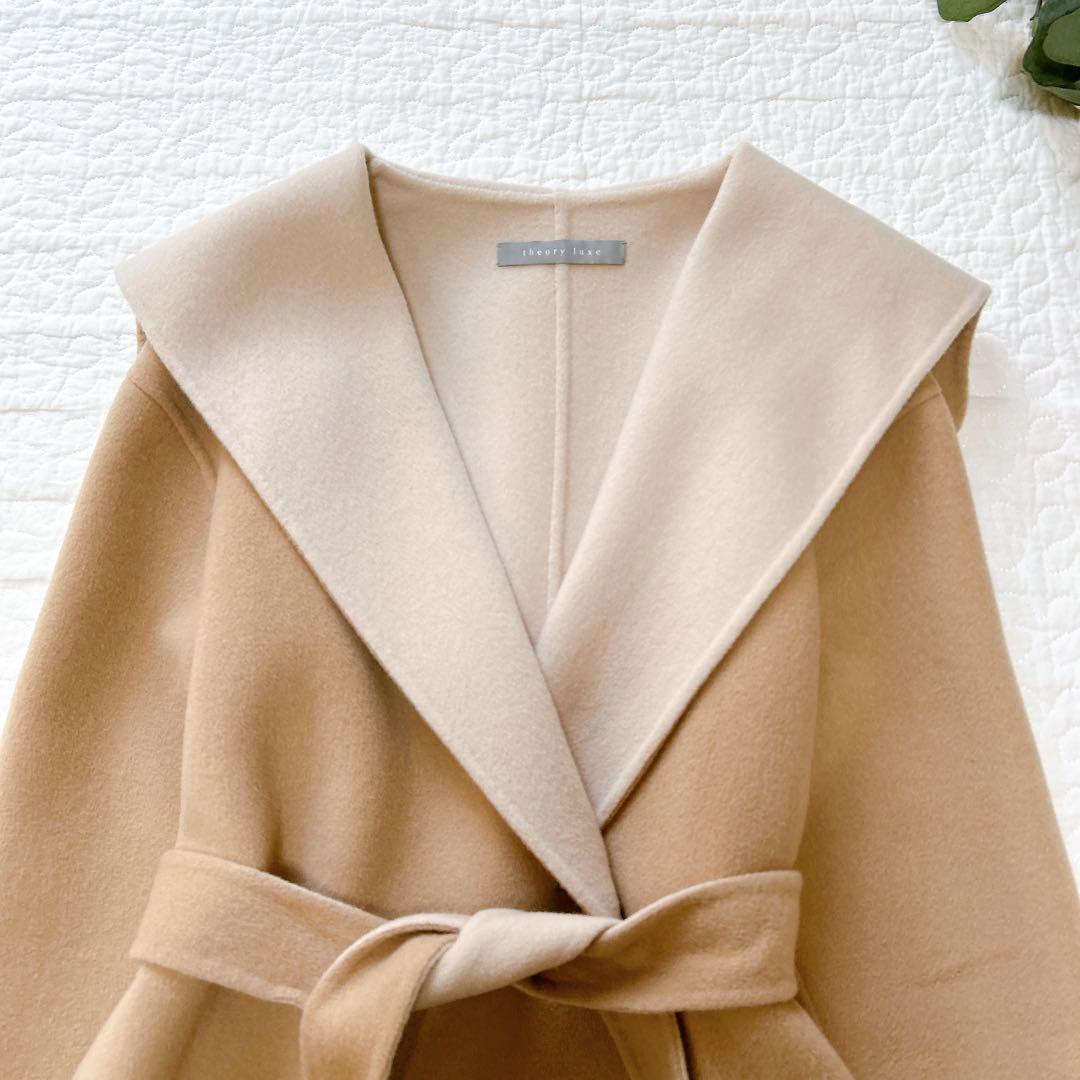 セオリー 8.7万 ORIANA リバー ダブルフェイスフードコート ベルト