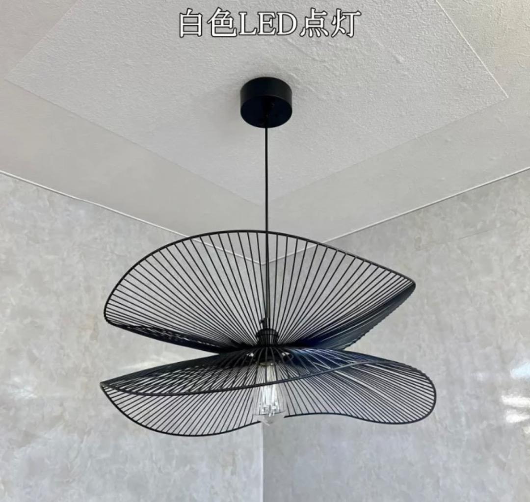 新品 シンプル ブラック アイアン ペンダントライト ワイド58cm