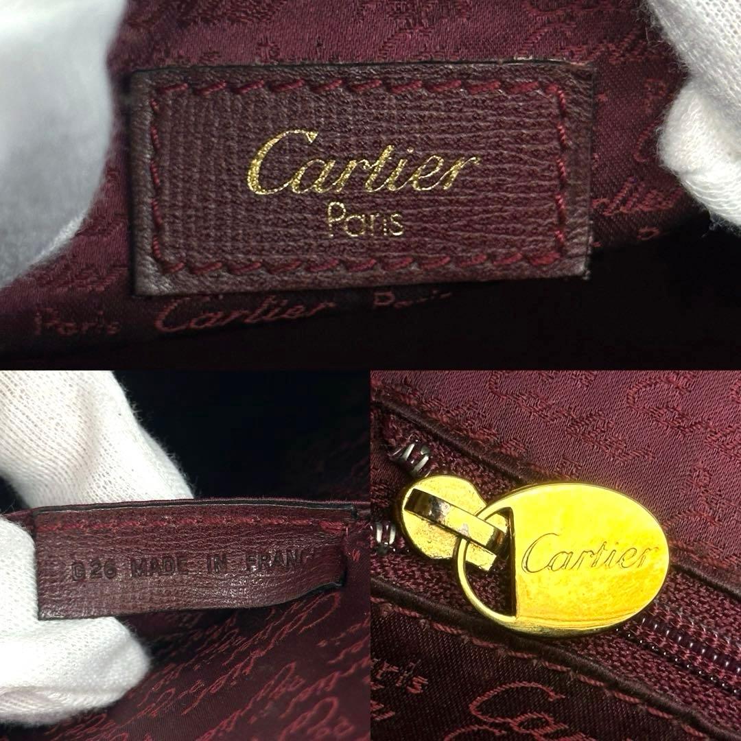 なみちゃん カルティエ ショルダーバッグ マストライン ゴールド金具