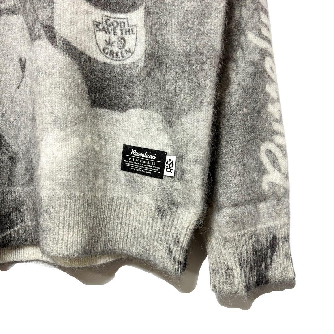 新品 ラッセルノ ゴルフ グラフィック ニット セーター ブラック L 5