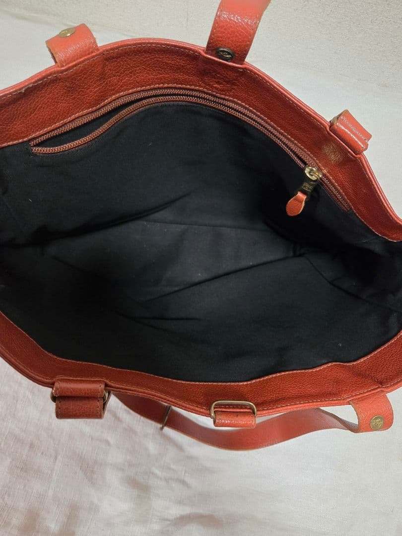 IL BISONTE ブラウン レザートートバッグ フルレザー A4