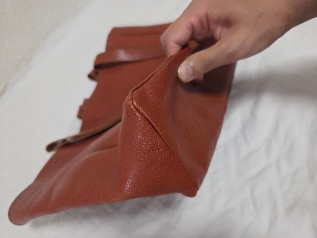 IL BISONTE ブラウン レザートートバッグ フルレザー A4