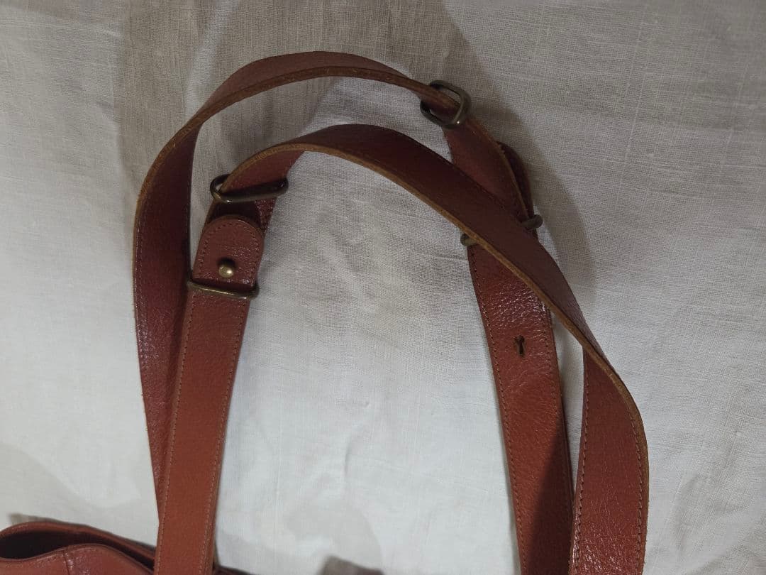 IL BISONTE ブラウン レザートートバッグ フルレザー A4