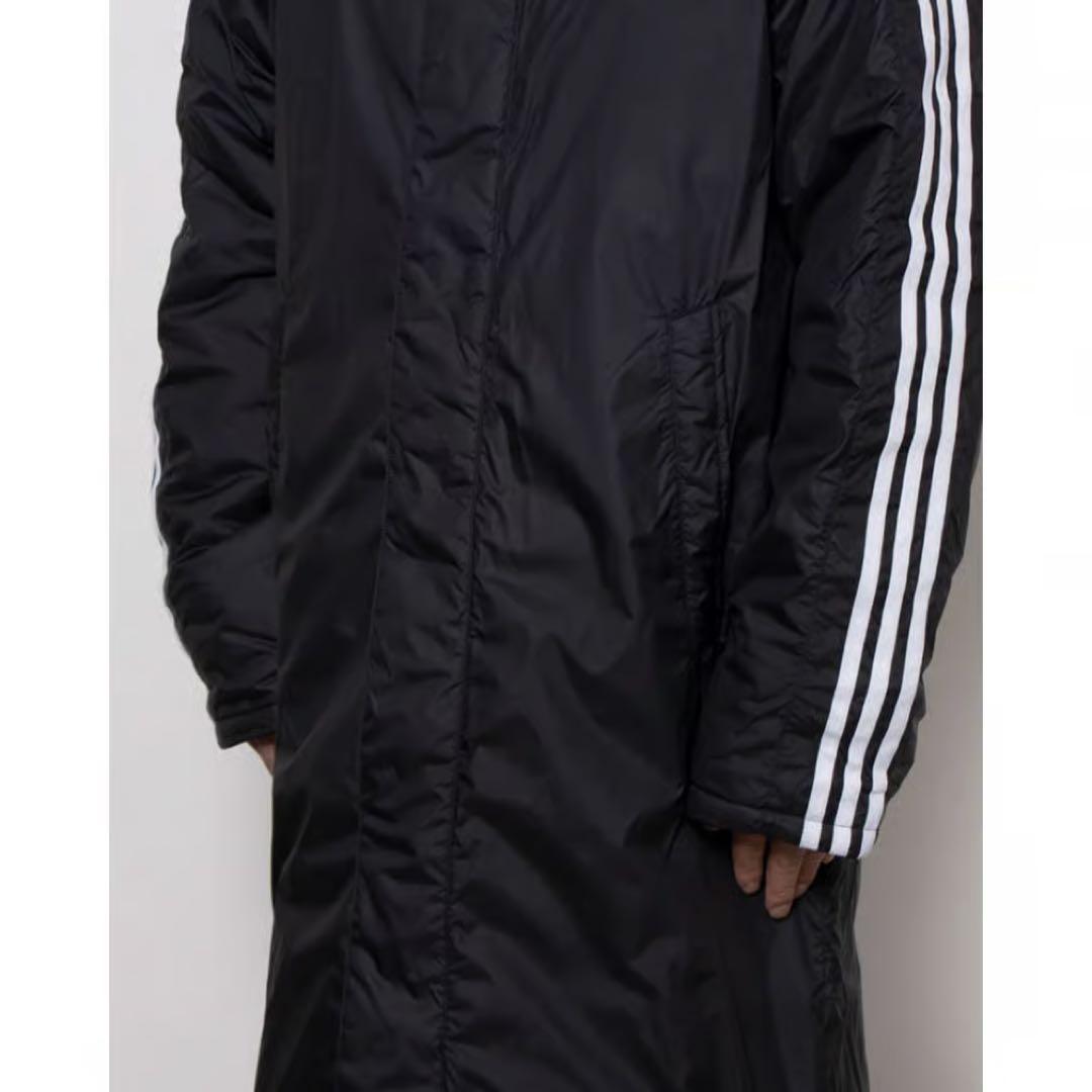 新品未使用　アディダス　ベンチコート　ブラック　黒　フード　M 裏トリコット
