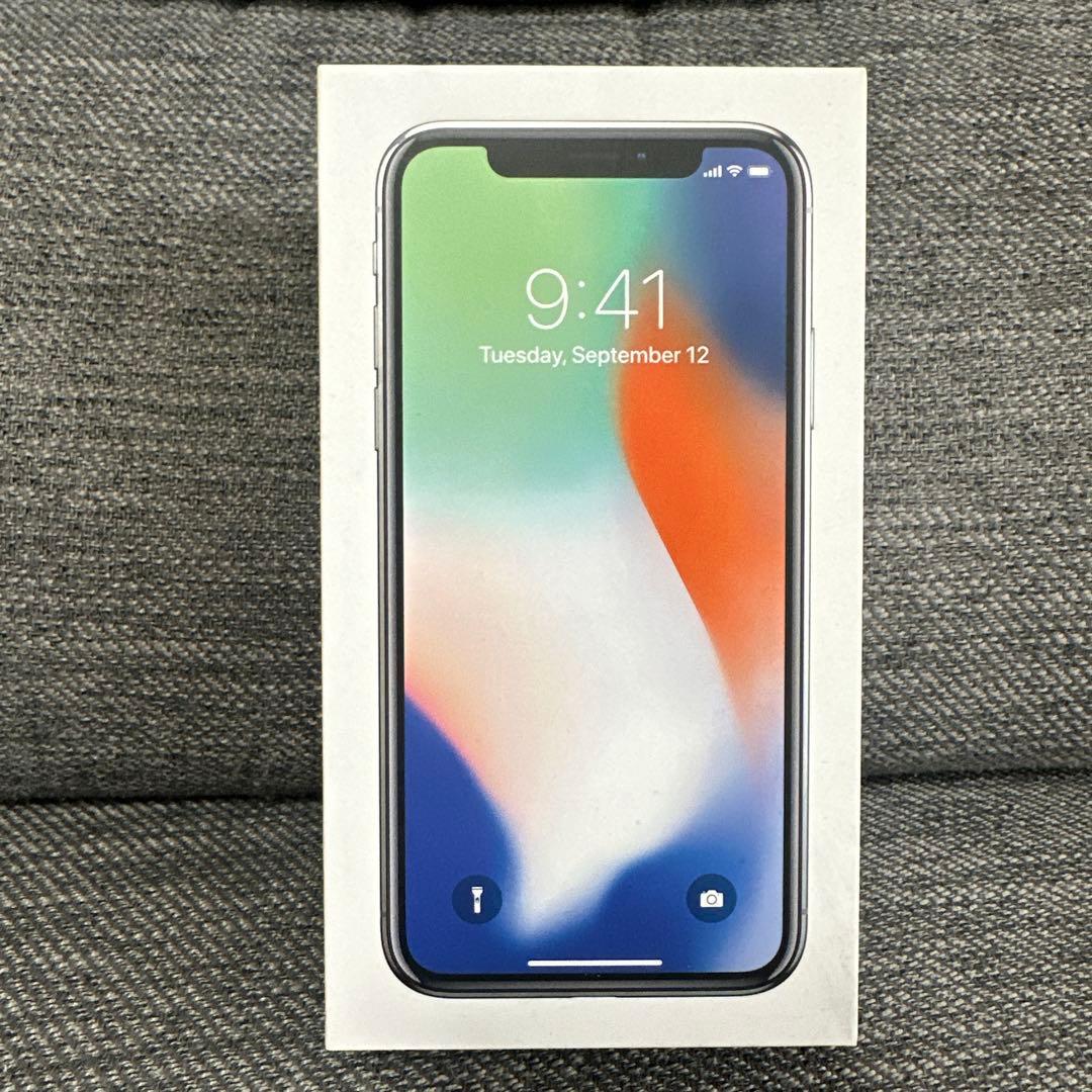 Apple iPhone Ⅹ 256GB シルバー 箱付き 初期化済み