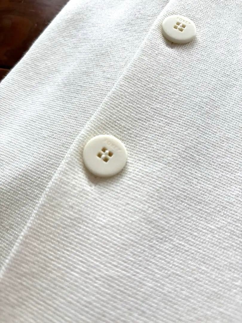 FOXEY ワンピース ニット 38 ホワイト