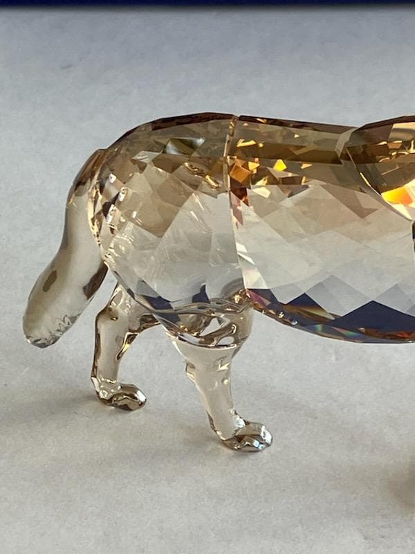 スワロフスキー　置物　オブジェ　ハイイロオオカミ