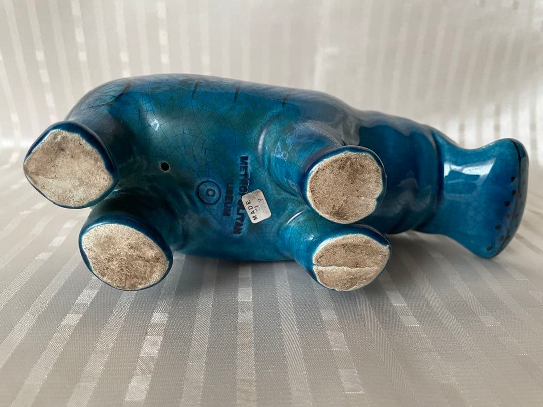 メトロポリタン美術館 青いカバ ウィリアム 陶器製 レプリカ