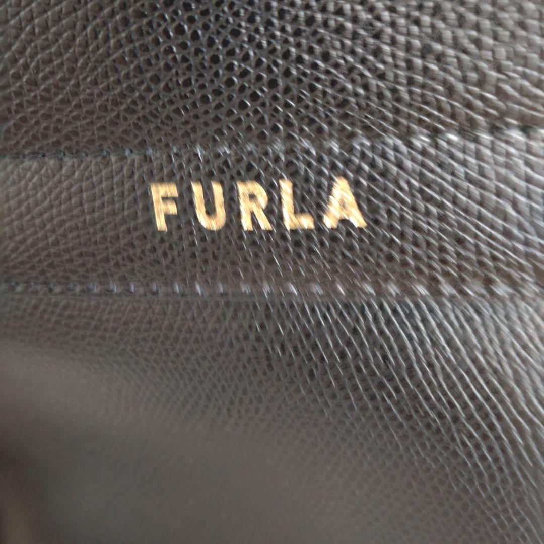 FURLA パイパー　ブラック ハンドバッグ　ショルダーつき