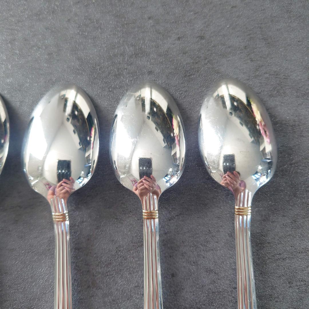 希少 美品 クリストフル アリアゴールドリング コーヒースプーン 6点