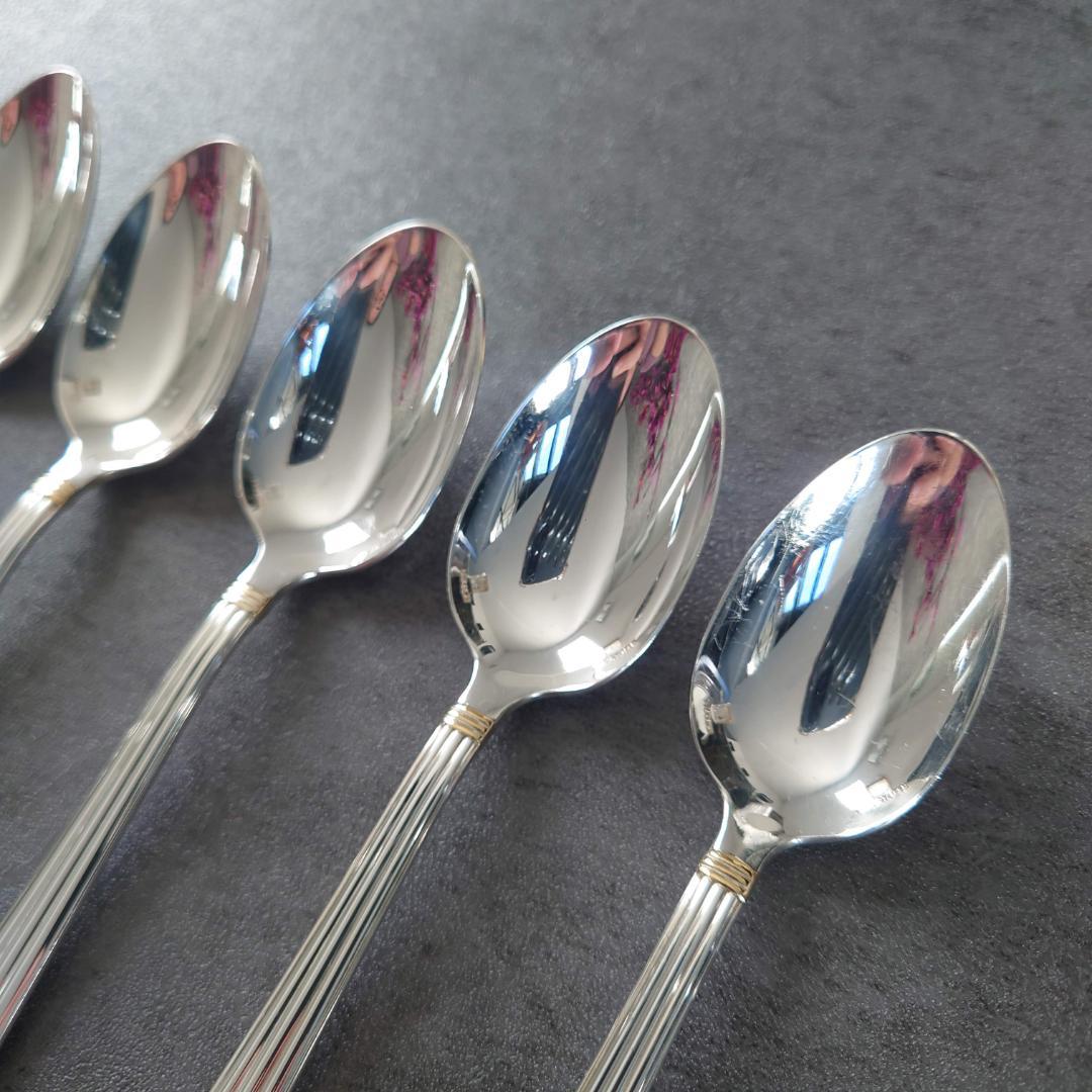 希少 美品 クリストフル アリアゴールドリング コーヒースプーン 6点