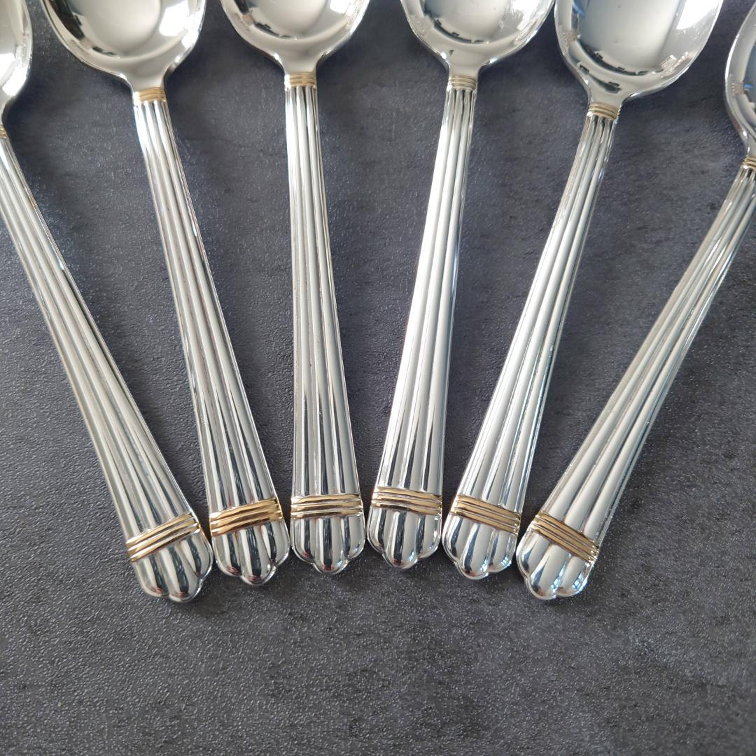 希少 美品 クリストフル アリアゴールドリング コーヒースプーン 6点