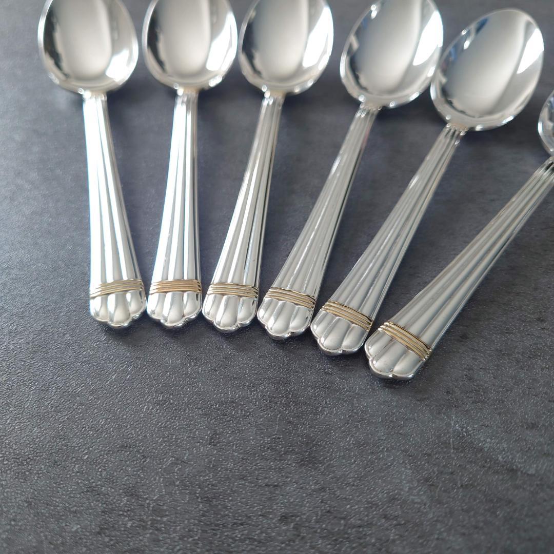 希少 美品 クリストフル アリアゴールドリング コーヒースプーン 6点