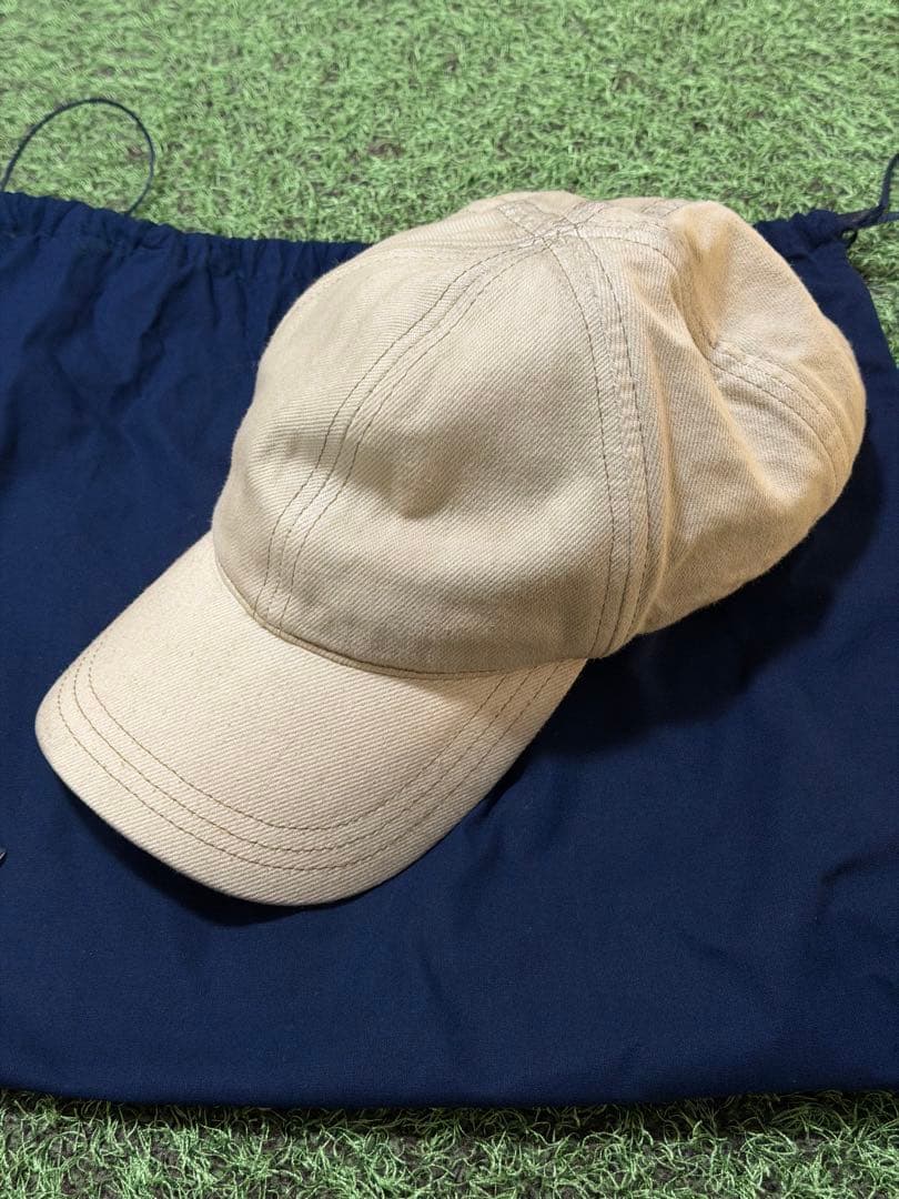 PRADA ベージュ コットンキャップ 保存袋付き