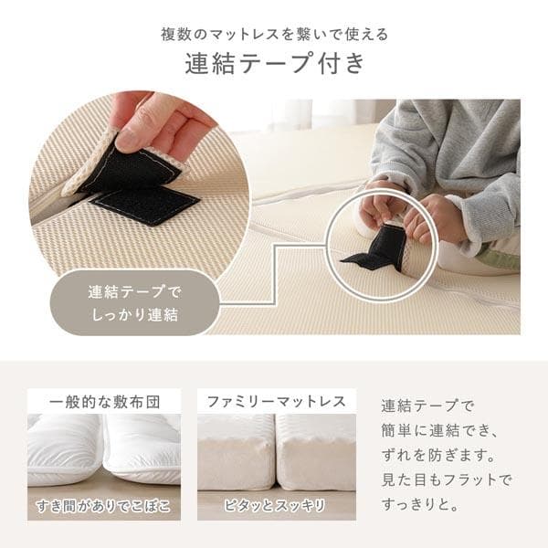 3つ折り マットレス 単品 シングル ベージュ 高反発 洗えるカバー 折りたたみ