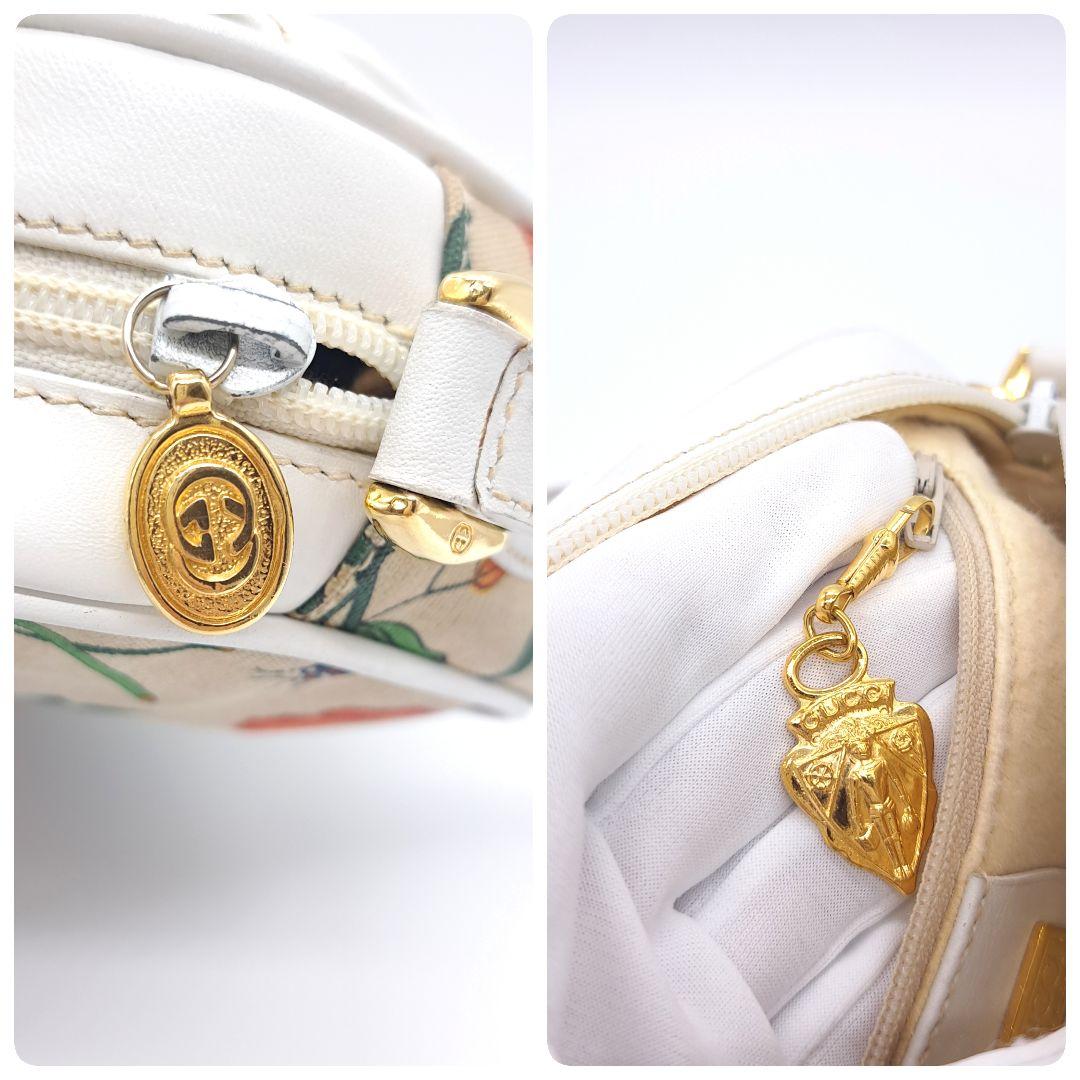 GUCCI グッチ フローラ ショルダーバッグ オールド ビンテージ キャンバス
