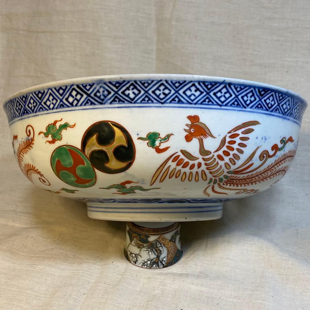 伊万里　古伊万里　大鉢　鉢　麒麟鶴亀文　鳳凰文