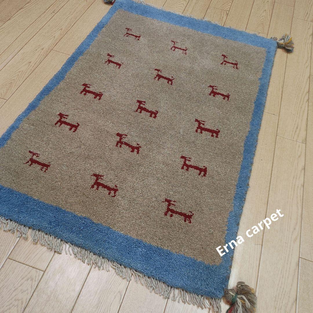 Summer SALE ペルシャ絨毯　ギャッベ　新品 85x57 cm