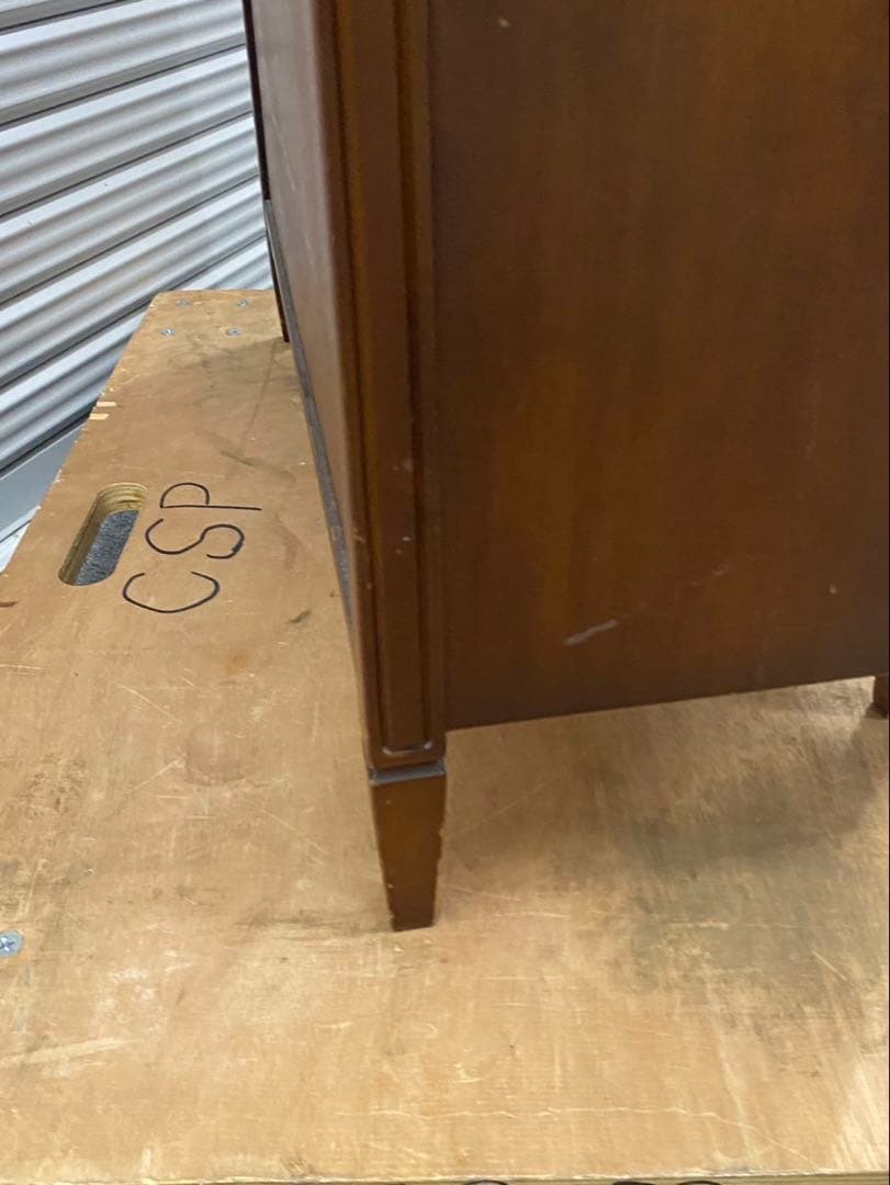 クラシック ガラスキャビネット 木製　飾り棚 マホガニー調