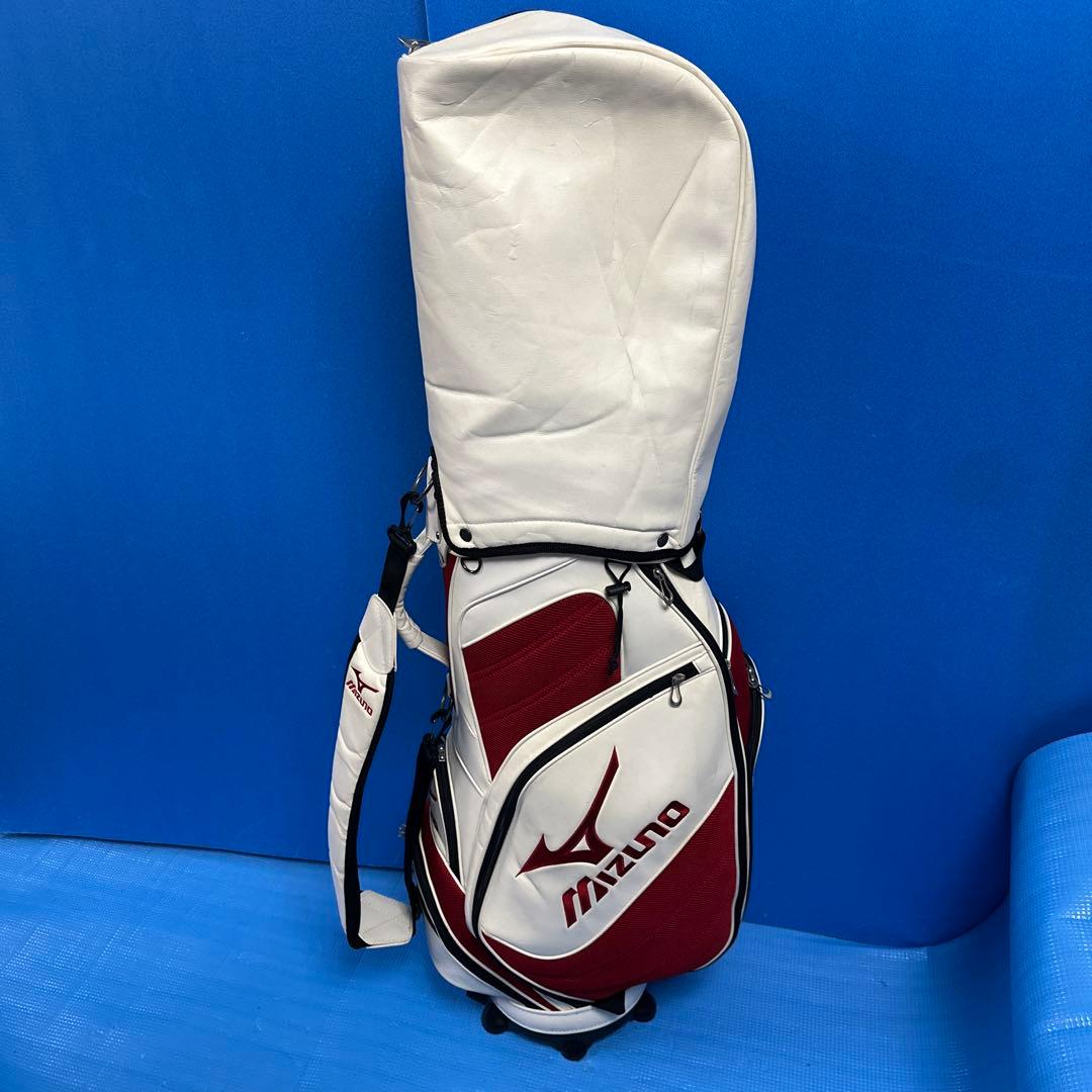 Mizuno キャディバッグ ホワイト/レッド