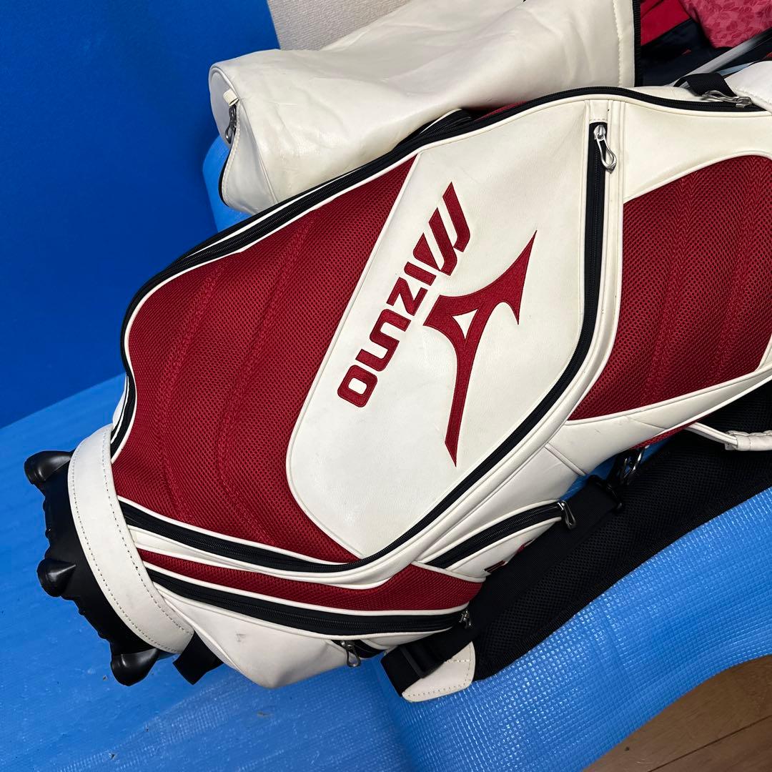 Mizuno キャディバッグ ホワイト/レッド