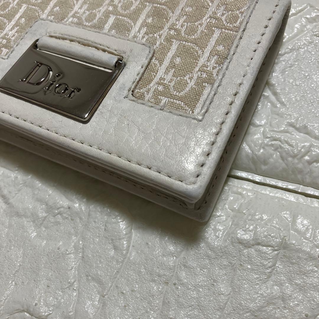 DIOR 名刺入れ　カードケース　ホワイト　プレートロゴ