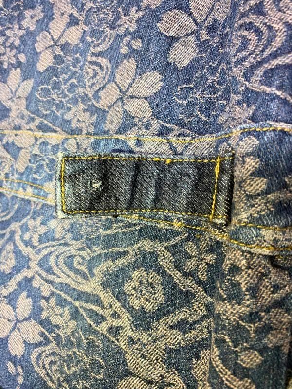 絡繰魂 KARAKURI TAMASHII 花柄刺繍オーバーオール ネイビー