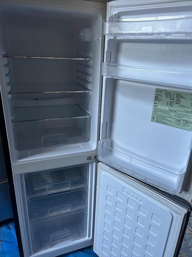 アイリスオーヤマ　レトロ風　冷蔵庫 PRR-142D-B ブラック 130L