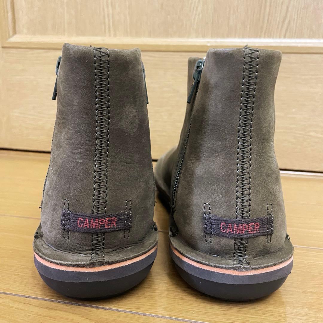 未使用品 カンペール Beetle ショートブーツ　スエード　ダブルジップ