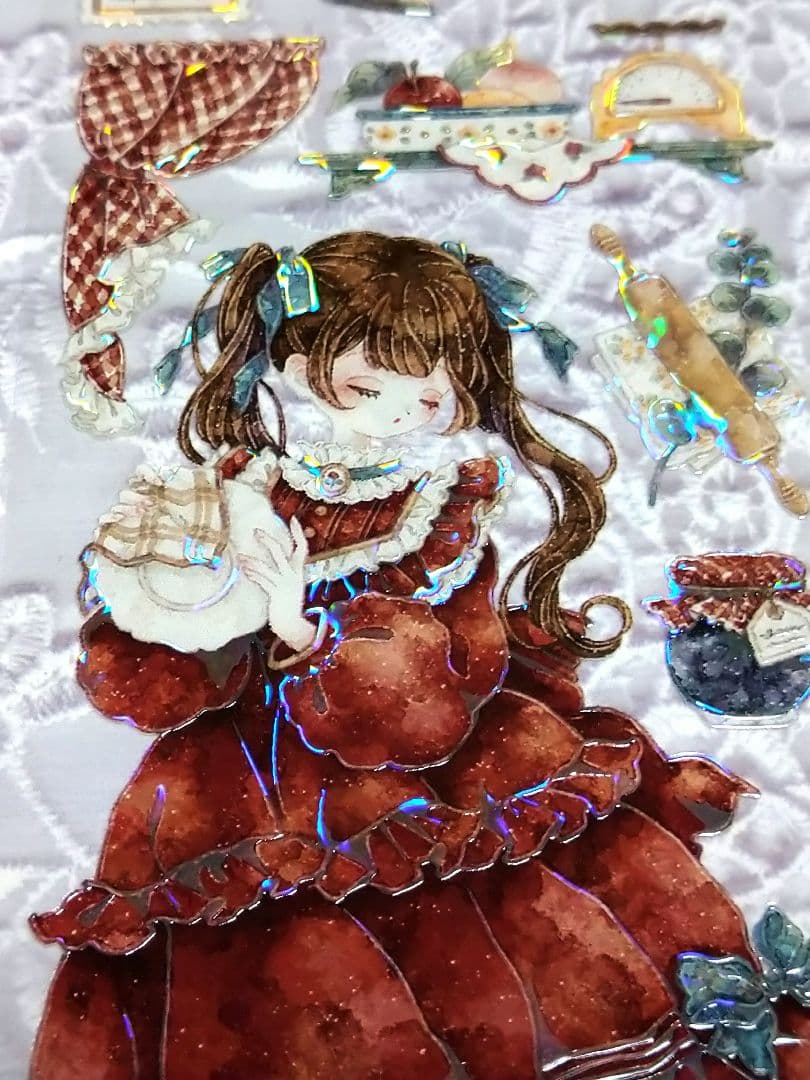 のこり２✩J620＃纤手遥望(贝壳光)Shine切り売り海外人物マステ女の子