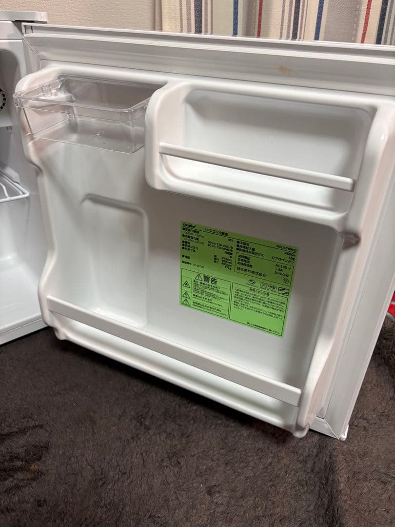comfee1ドア冷蔵庫 2025年製 45L RCD45WH/E