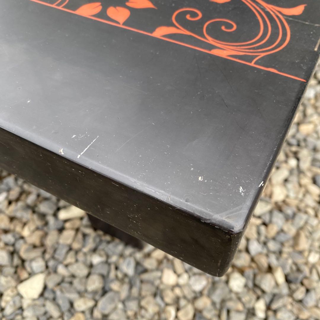 黒塗り 上品な ローテーブル 座卓 文机 書机　幅120cm