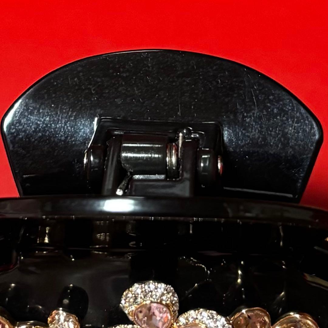 SWAROVSKI ヘアクリップ フラワーモチーフ ラインストーン パヴェ