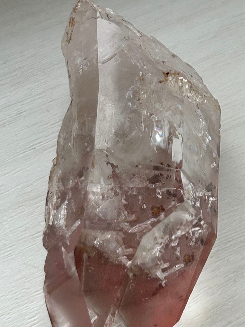 ブラジル・ディアマンティーナ産 レインボー入り ナチュラルクリアクォーツ