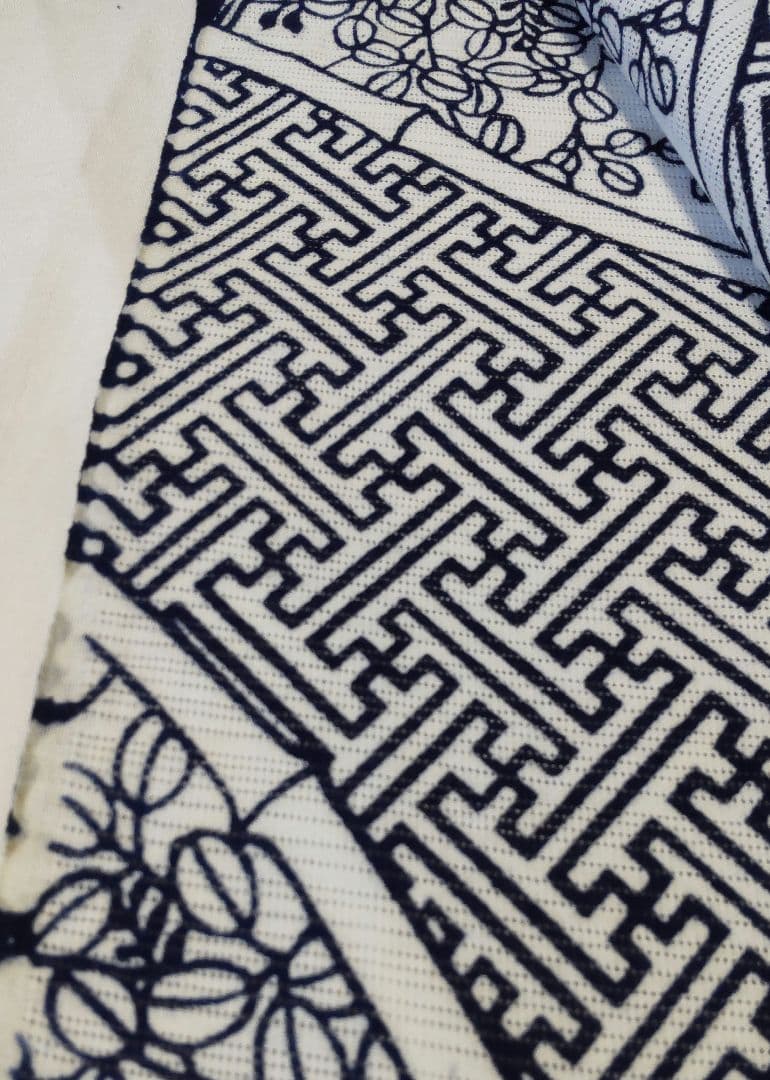 浴衣 反物 綿呂 竺仙 絽 本染 萩 菊 竹 和柄 古典