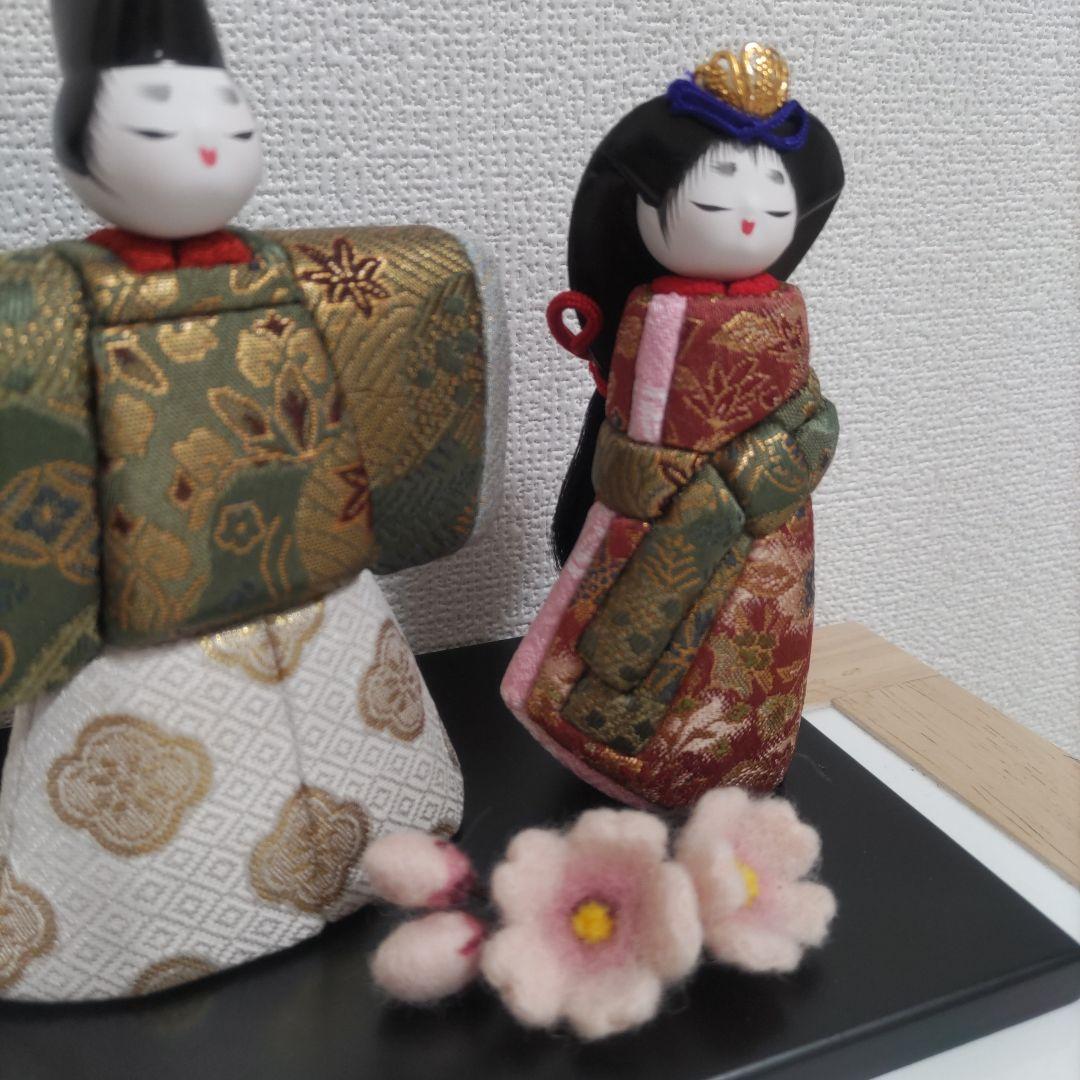 木目込人形　立雛&桜の花❀