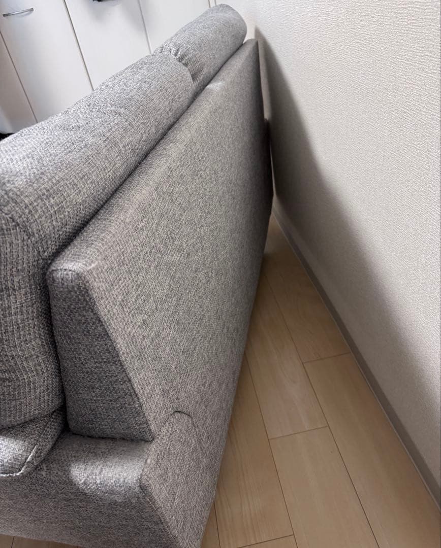 グレーの2人用ソファ（キャッチ3 GY）