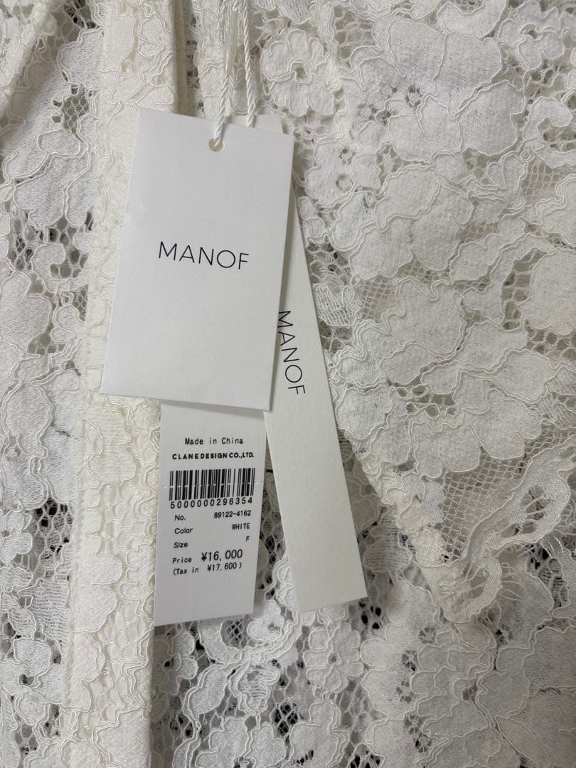 トップス MANOF LACE COLLAR SHIRT