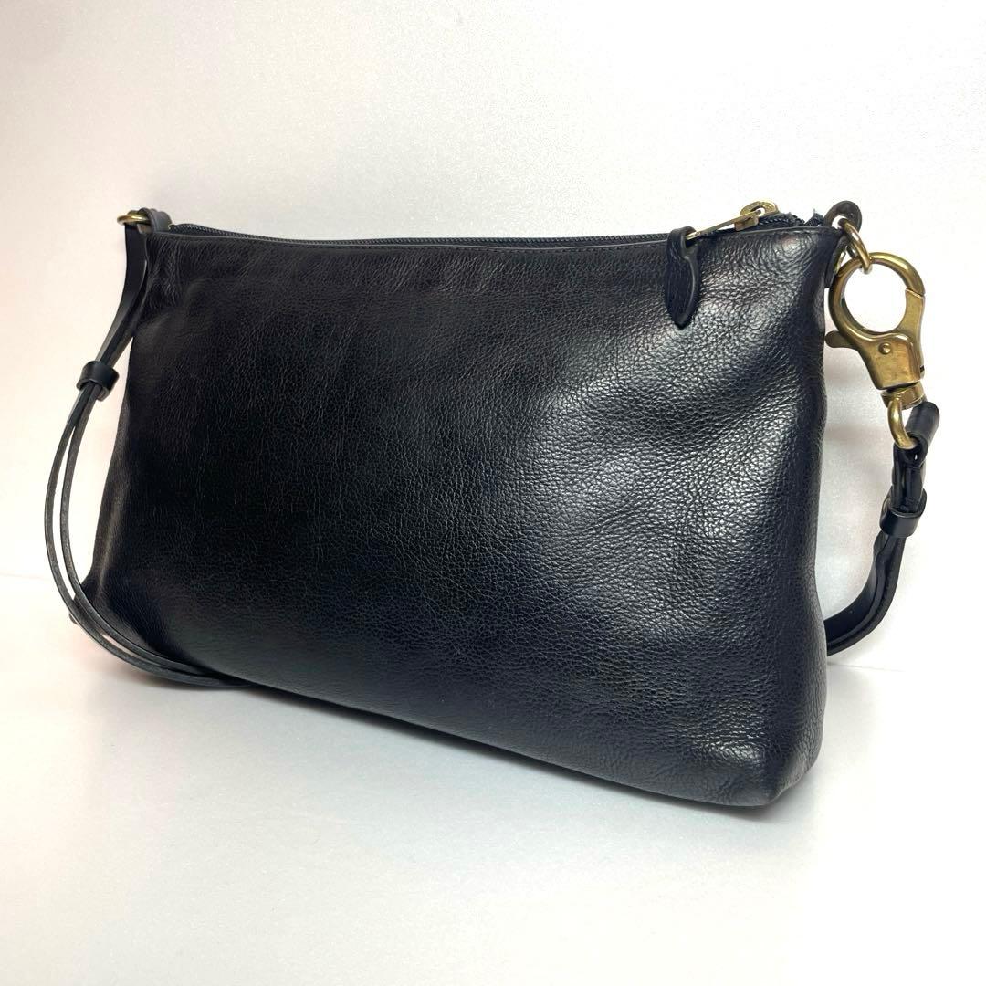 イルビゾンテ(ILBISONTE)ショルダーバッグ 本革 黒