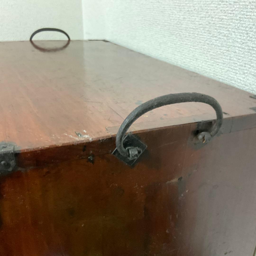 アンティーク調和風木製箪笥　ダークブラウン