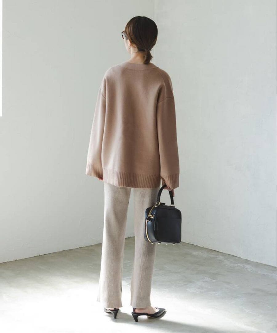 【美品】NOBLE ノーブル / スムース編みオーバーカーデ 24AW