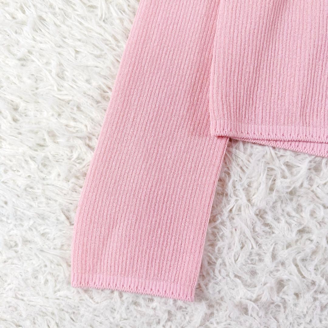 2024製✨ ルネ ニット カーディガン ロゴプレート 36サイズ ピンク